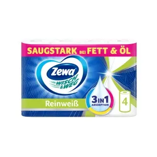 Zewa Küchenrolle Wisch & Weg Reinweiß 2-lagig 4 St.