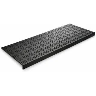 KARAT Stufenmatte aus Gummi - 1 Stück 25 x 75 cm - wetterfeste & Rutschhemmende Treppenstufen Matten - Gummistufenmatte für Außen - Treppenauflage - Antirutschmatte Madras