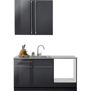 WIHO KÜCHEN Küchenzeile Chicago 160 cm grau