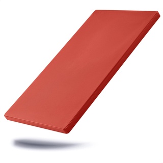 Gastronette Großes Schneidbrett Hackbrett Küchenbrett extra dick mit rutschhemmenden Füßen HACCP Konformität 40x25x2 cm aus Kunststoff antibakteriell Gastronomie Qualität Klingenschonend rot