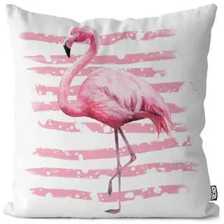 VOID Pink Power Kissenbezug Kissenhülle Outdoor Indoor Flamingo Strand Urlaub, Kissen Größe:40 x 40 cm