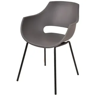 SIT Möbel Schalenstuhl Kunststoff grau schwarz 2er Set