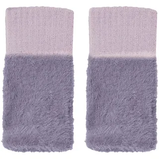 Damen Winterhandschuhe Warme Strickhandschuhe Thermohandschuhe Winter mit Fleece für Damen Winter Geschenke, Fingerlose Handschuhe Dehnbar Armstulpen Pulswärmer Warme Fäustlinge (Purple, One Size)