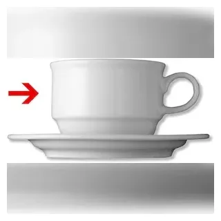 6 x Cappuccinoobertasse, Inhalt: 0,22 ltr., Form Thomas TREND, Porzellan, uni weiss