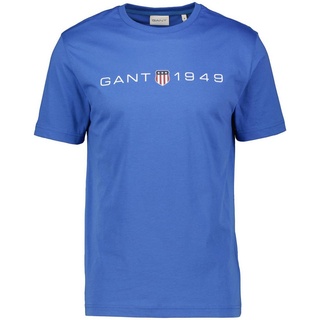 Gant T-Shirt Herren T-Shirt mit Grafikprint (1-tlg) blau