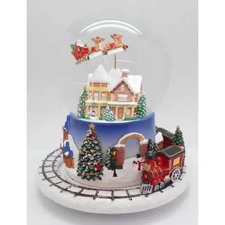 Musicboxworld Spieluhr Schneekugel mit drehendem Zug