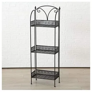 BOLTZE GRUPPE GmbH Deko-Wandregal Gartenregal Badregal Eisen Metall Klappregal Wandregal Hoch ca. 122cm