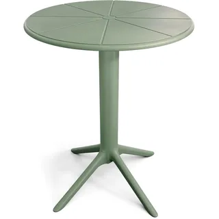di volio Gartentisch DEGO - runder Outdoor Tisch für Balkon & Terrasse, Ø60 cm, wetterfest (Grün)