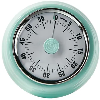 Küchenwecker Retro, Mechanischer Digitaler Küchentimer, magnetisch am Kühlschrank zu befestigen,Analog Kurzzeitwecker für Küche, Kochen, Backen, Sport, Büro (Green)