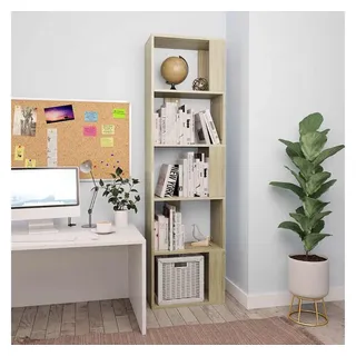 furnicato Bücherregal 45 x 24 x 159 cm Sonoma-Eiche Holzwerkstoff, 1-tlg., Regalwand mit 5 Fächern als Raumteiler für Flure und Wohnbereiche braun 45 cm x 159 cm x 24 cm