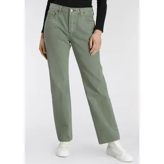 Weite Jeans LEVI'S "90'S 501" Gr. 29, Länge 30, grün (khaki) Damen Jeans Weite 501 Collection