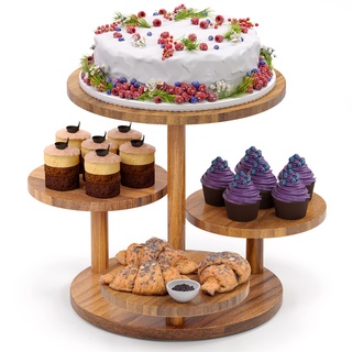 HURZMORO Etagere 4 Etagen für 50 Cupcakes, Ständer für Desserts, Kuchen, Donuts,Obst Etagere und Brezelständer für Weihnachten,Hochzeit, Geburtstag