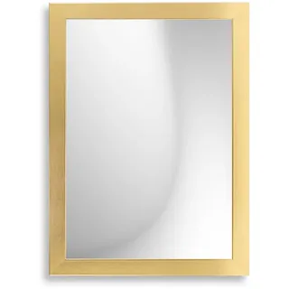 Wandspiegel 60x40 cm Hoch- und Querformat Glänzend Gold - Kunststoffspiegel | Bruchsicherer, splitterfreier Kunststoffspiegel – leicht, langlebig und ideal für Flur, Bad, Schlafzimmer