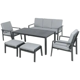MWH Atlantico Loungeset Aluminium/Polyester Matt Grey - Matt grey