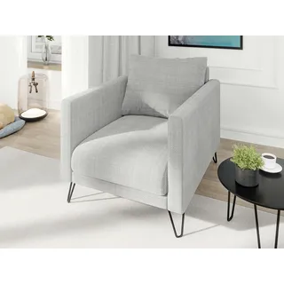 s-style möbel Sessel Harmony Chenille 1 x 1 x 1 cm Grau mit Kissen