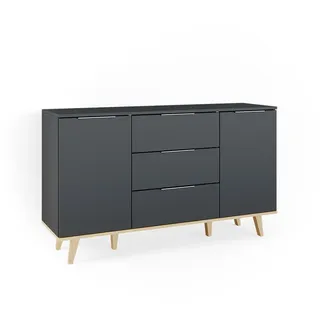 Vicco Neptune 138 x 82 x 40 cm anthrazit/eiche