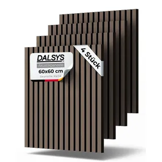Dalsys Akustikpaneel Dalsys Walnuss 4 St. 60 x 60 cm