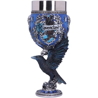 Nemesis Now House Collectable Goblet Harry Potter Ravenclaw Hogwarts-Haus-Kelch zum Sammeln, 200ml, Harz, Blau, Silber, 1 Stück (1er Pack)