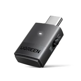 UGREEN LE Audio Bluetooth 6.0 Adapter LC 3 Audio Auracast Transmitter mit aptX Low Latency, Multifunktionaler Dual-Modes Wireless Bluetooth Dongle für PC, Mac, PS5, Spielekonsolen