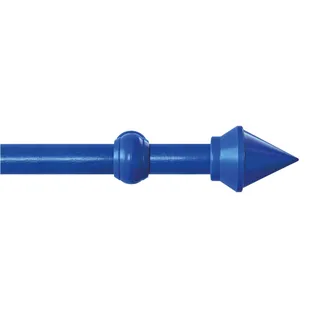 GARESA Gardinenstange GARESA "SEMARA", blau, L:240cm Ø:28mm, Holzwerkstoff, Kunststoff, Gardinenstangen, Vorhanggarnitur, Kunststoff, verlängerbar, mit Ringe/2 Lauf Gleiter