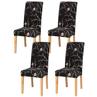 Vivi Idee Stuhlbezug Stuhlhussen 4/6er Set Spannbezug für Esszimmerstühle Schwingstuhl, Elastische Waschbar Hochzeit Büro Partys Deko