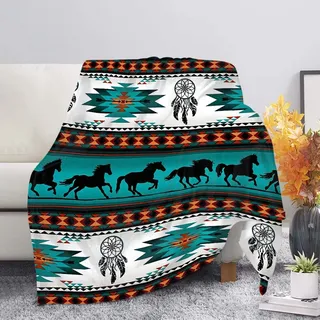 Wanyint Weiche Decke, Südwest-Indianer, Flanell, Mikrofaser, Überwurfdecke, indisch, Azteken-Geometrie, rotes Muster, Reise-Couch, Bett, Plüschdecke