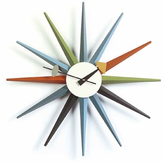 Vitra Wanduhr Sunburst Clock mehrfarbig, Designer George Nelson