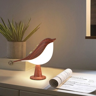 15cm Rote Vogel LED Nachtlicht USB LED Schreibtischlampe Schlafzimmer Nachttischlampe Touch-Atmosphäre-Tischlampe