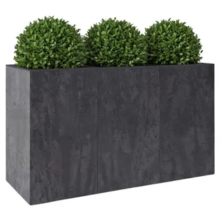 HOWHOMELY |Pflanzentopf - Übertopf - Blumenkübel - auf Rollen - schwarz - 90x30x60 cm - Blumentopf - Betonoptik - Schwarz