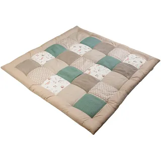 ULLENBOOM Krabbeldecke & Laufgittereinlage 120x120 cm Waffelpiqué/Cord,