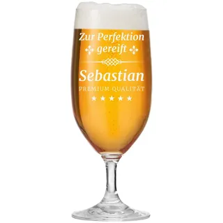 polar-effekt Pilstulpe 0,3 Liter mit Gravur - Personalisiertes Bierglas mit Namen - Männergeschenk zum Geburtstag - Glas für Pils, Kölsch & Export