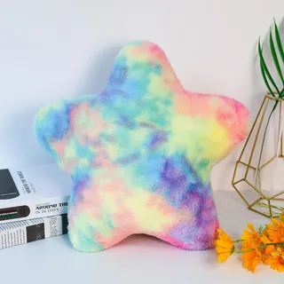 Herfair Kuschelkissen Kinder Sternkissen Kawaii Sternform Zierkissen Sofakissen Plüsch Kissen Aesthetic Dekokissen für Kinderzimmer Schlafzimmer Deko (B,50 cm)