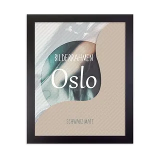 Einzelrahmen Bilderrahmen Oslo, (1 Stück), 50x70 cm, Schwarz, MDF schwarz 50 cm x 70 cm