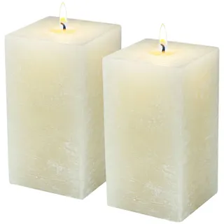 Spetebo Led Stumpenkerze 2er Set Creme - 13 X 7 - Kerze Mit 65 Stunden Brenndauer -  - Weihnachten Advent