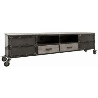MASSIVMOEBEL24.DE Mango TV-Board 220x40x60 cm Grau Holz