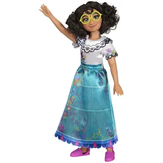 Disney Encanto Mode-Puppe Mirabel 26cm, bewegliche Gelenke, ausziehbares Outfit, Schuhe, Brille, braunes Haar, für Mädchen ab 3 Jahren