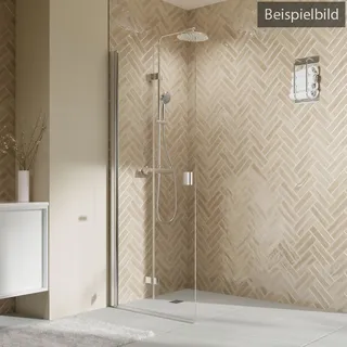 Breuer Elana 2.0 eckig Walk-In Drehfalttür alleinstehend Türanschlag links Intima 100 cm - Alu Chromeffekt - 2508 005 045 005