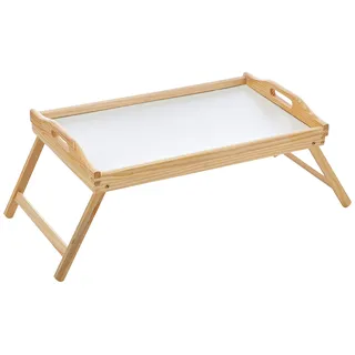 Zeller Betttablett mit Einklappbaren Füßen, Kiefer,