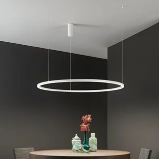 LUCE ambiente Design HOOP 1-flg. 120 cm rund/Aluminium/weiß