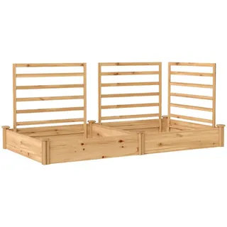 Outsunny Hochbeet mit Rankgitter 240 x 125 x 102 cm Naturholz