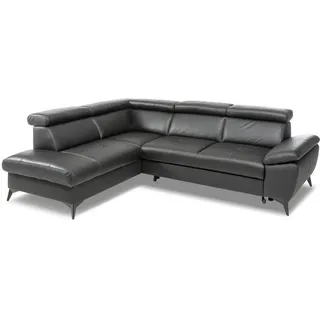 Ecksofa Rio Leder Schwarz