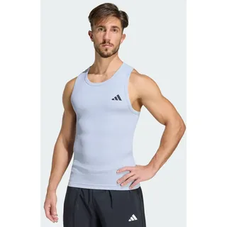 adidas Men's Power Essentials Workout Rib Tank, Halo Silver, - 2XL
