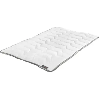 Badenia Trendline Basic 4-Jahresz.-Steppbett kochfest mit Bezug aus hochwertigem Baumwoll-Mischgewebe für einen erholsamen Schlaf, Made in Germany, 155 x 220 cm weiß, Öko-Tex zertifiziert