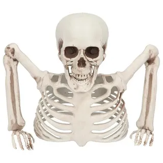 Boland Dekoobjekt Skelett Gartendeko - Horror Halloween Deko Outdoor, Horror Halloween Deko Outdoor weiß