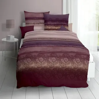 Kaeppel Biber Bettwäsche Mara rosenholz 135x200 cm + 80x80 cm - lila;pink