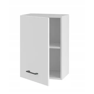 Hängender Küchenschrank 40 cm mit Türen - MDF-Material - für obere Montage - 57,3 cm hoch - flexible Türmontage (links/rechts) - ideal für kleine Küche (Weiß Matt)