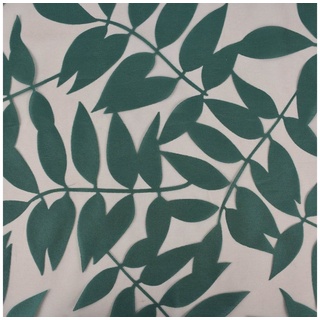 Meterware Rasch Textil Stores Ausbrenner Sri Lanka Blätter petrol bronze 300cm, halbtransparent, Viskose, überbreit blau