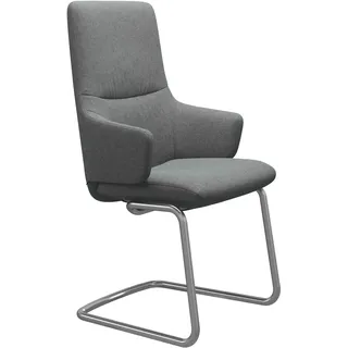 Stressless Stuhl Mint | Freischwinger D400 Calido Light Grey Mit Armlehnen Hoher Rücken Poliertes Aluminium