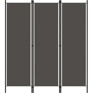 vidaXL 3-tlg. Raumteiler Anthrazit 150x180 cm