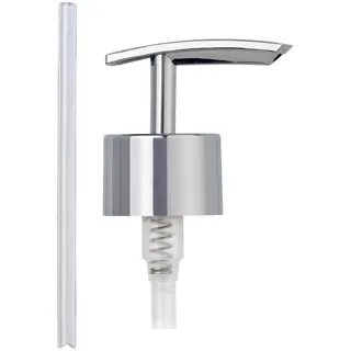 WENKO Ersatzpumpkopf Chrom Flach - Seifenpumpe, Kunststoff (ABS), 5.3 x 17 x 3.4 cm, Chrom, Silber